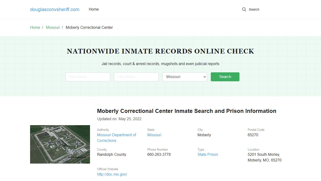 Moberly Correctional Center Inmate Search, Visitation, Phone no ...